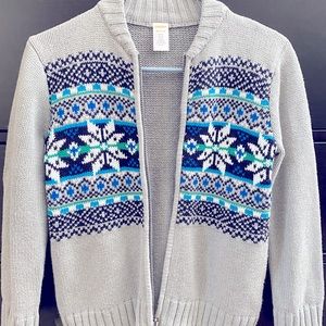 Gymboree Boys Winter Zip Up Sweater, Sz 7-8